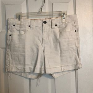 J.Crew white denim shorts